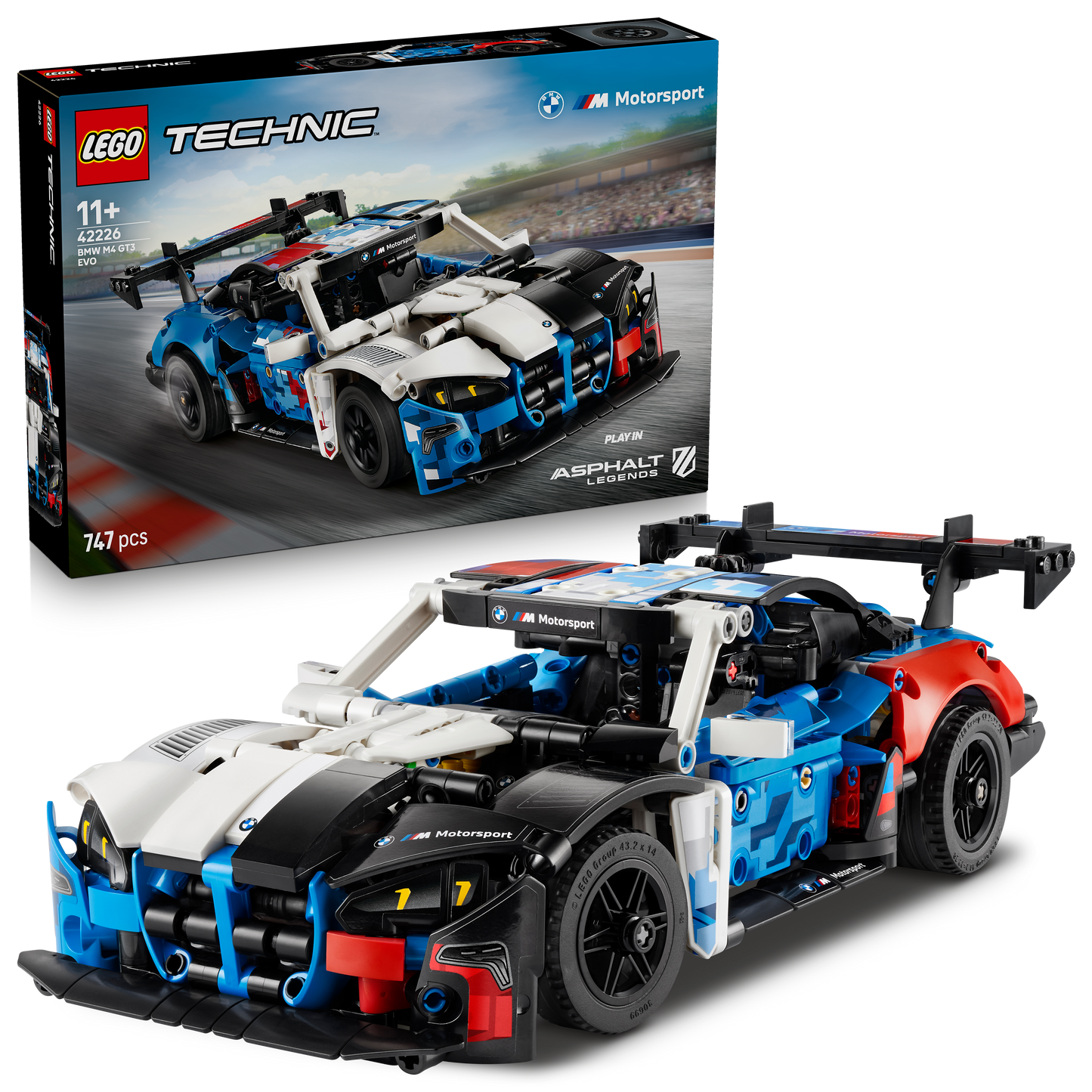 LEGO Technic BMW M4 GT3 EVO Racewagen – Bouwpakket voor Kinderen met V6-motor, Sturing en Deuren die Open Kunnen – Cadeau voor Jongens vanaf 11 Jaar en Motorsportfans – 42226
