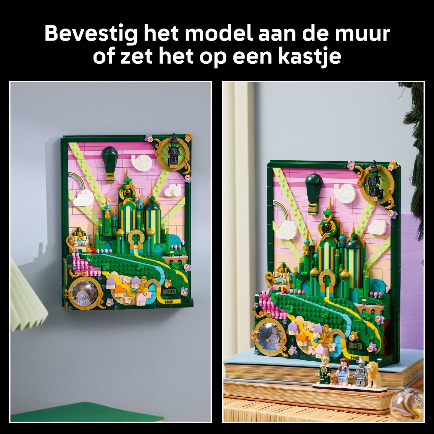 LEGO Wicked Emerald City Muurkunst Bouwpakket voor Volwassenen Set 75685