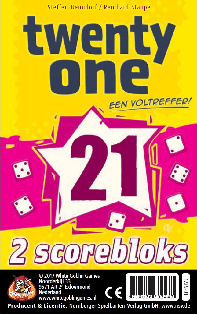 Twenty One (21) Scoreblok