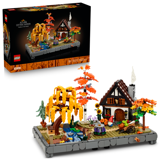 LEGO Icons Herfsttuin met Cottage Herfstdecoratie Bouwpakket voor Volwassenen 11372