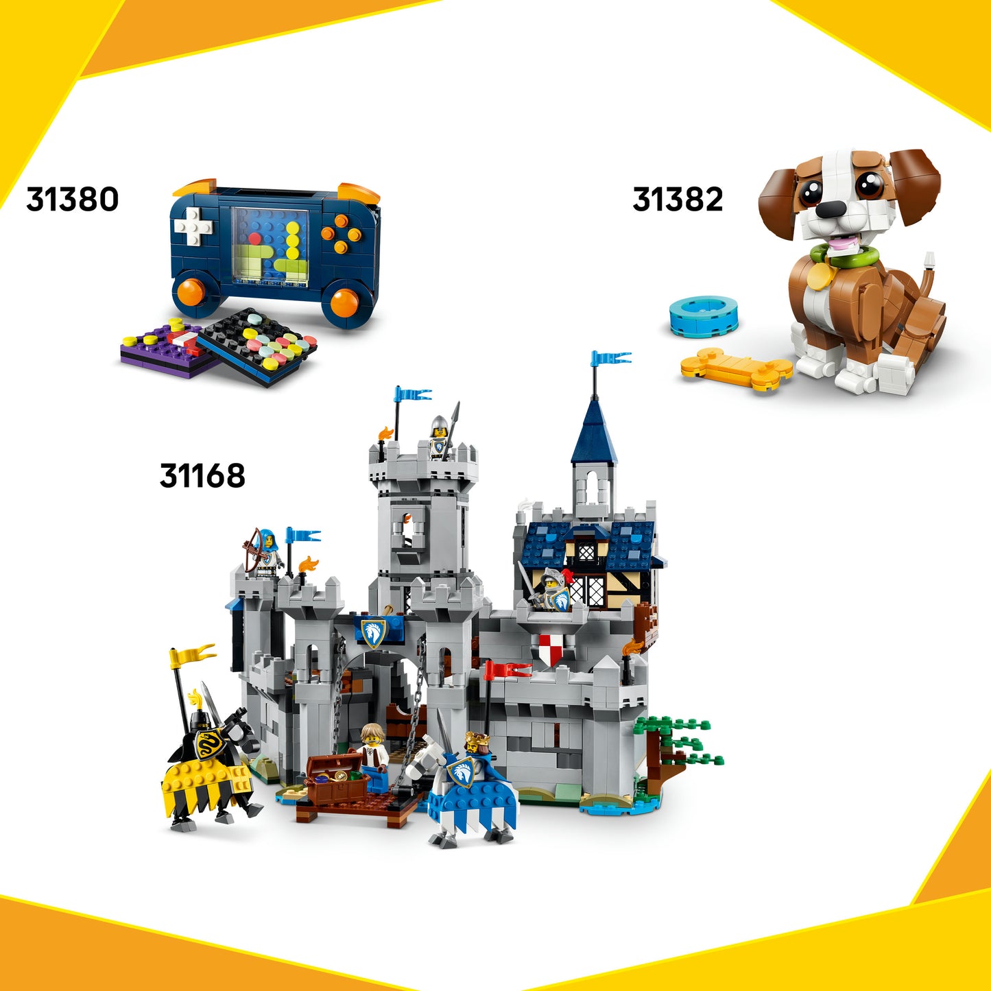LEGO® Creator 3in1 Zeedieren: Prachtige Dolfijnen - Bouw Om tot een Zeepaardje of Krab - 31385