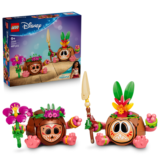 LEGO | Disney Vaiana Kakamora - Bouwbaar Kokosnoot Speelgoed voor Kinderen Incl. 2 Bloempot Figuren met Bloemen - Kinderkamer Decoratie - Cadeau voor Meisjes en Jongens vanaf 9 Jaar 43293