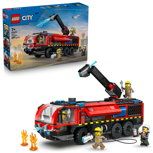LEGO® City Luchthaven Brandweertruck - Bouwset met Reddingsvoertuig voor Jongens en Meisjes Vanaf 7 Jaar - 60499
