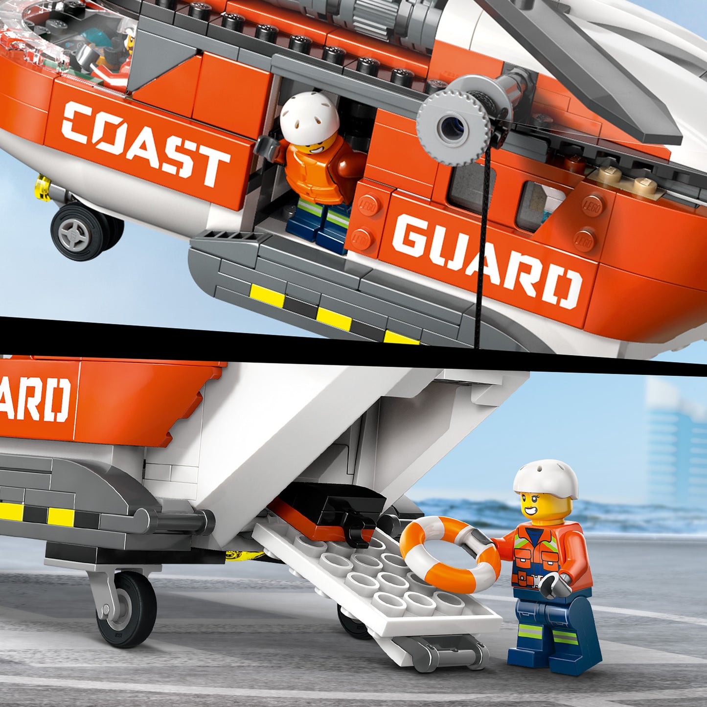 LEGO® City Kustwacht Helikopter - Bouw- en Speelset - Hulpdienstvoertuig - Speelgoed met 4 Minifiguren - 60503