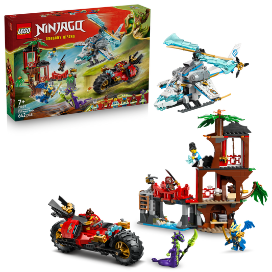 EGO® NINJAGO® Ninjavoertuigen bij de Boomhut - Actiespeelgoed - Speelset met 6 Minifiguren - 71857