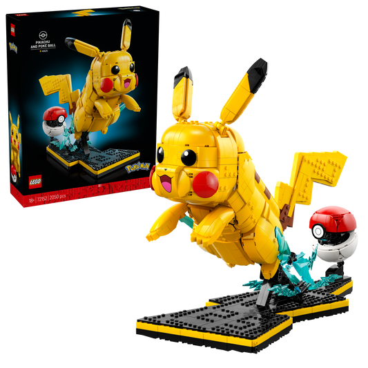 LEGO Pokémon Pikachu en Pokéball Bouwpakket voor Volwassenen 72152 (verkrijgbaar vanaf 1 mei 2026)