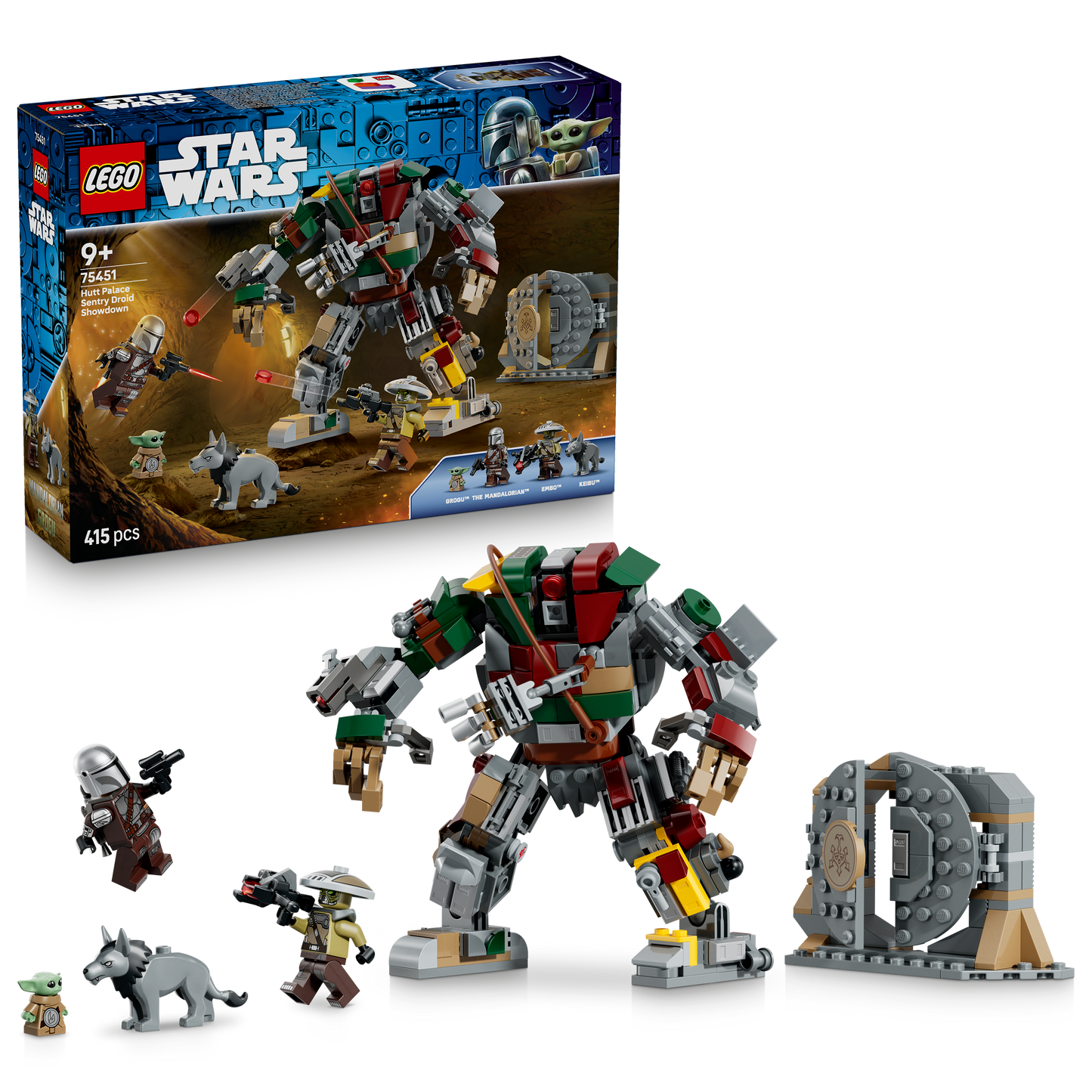 LEGO Star Wars 75451 Paleis van de Hutt Sentry Droid Confrontatie - Speelgoed voor Kinderen - De Mandalorian en Grogu - Kinderkamer Decoratie - Cadeau voor Jongens, Meisjes en Fans vanaf 9 Jaar
