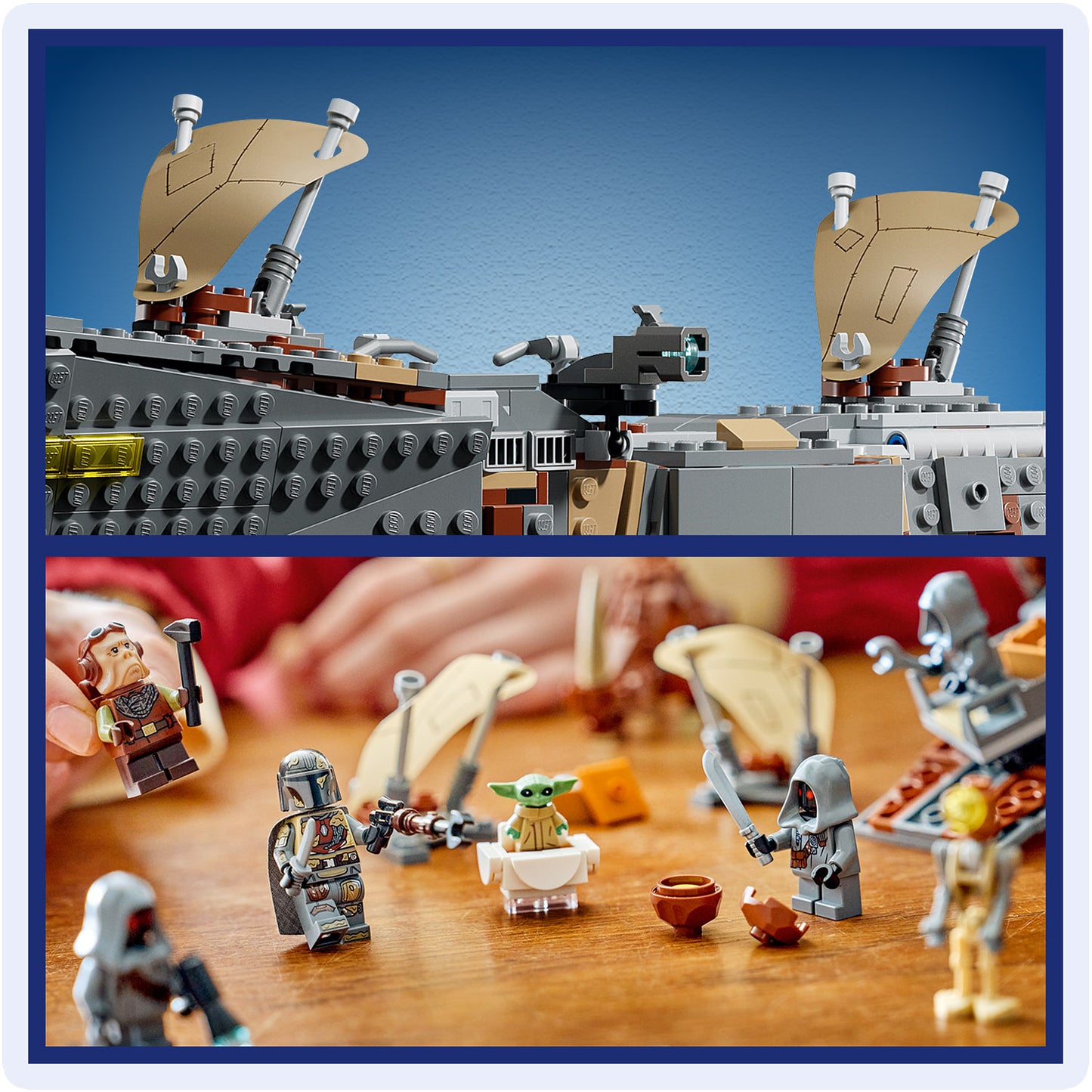 LEGO Star Wars 75453 Offworld Sandcrawler en Mudhorn - Voertuig Bouwpakket voor Kinderen en Tieners met 7 Personages Incl. Grogu - Cadeau voor Jongens, Meisjes en de Mandalorian Fans vanaf 14 Jaar