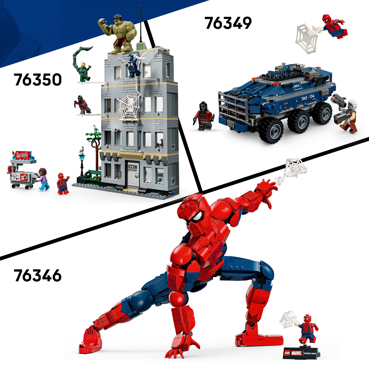 LEGO | Marvel Spider-Man vs. Hulk Ultieme Confrontatie - Superheld Speelgoed voor Kinderen met Kantoor van 4 Verdiepingen, Actiefiguur en 5 Minifiguren - Cadeau voor Jongens Vanaf 8 Jaar - 76350