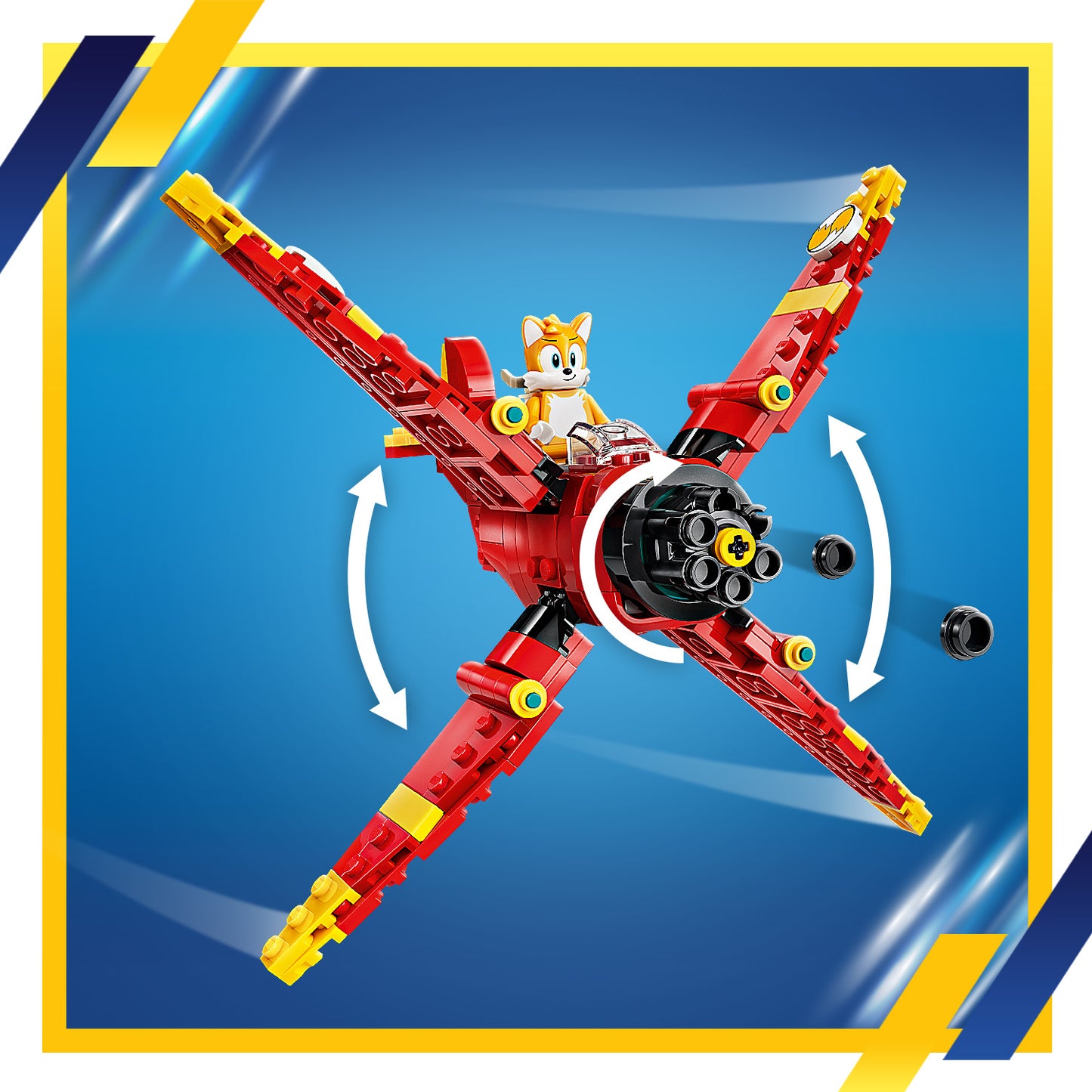 LEGO Sonic the Hedgehog Tails en zijn Tornado-1 - Speelgoed Vliegtuig Bouwpakket voor Kinderen met Tails en Badnic Figuur - Cadeau voor Gamers vanaf 8 Jaar - 77119
