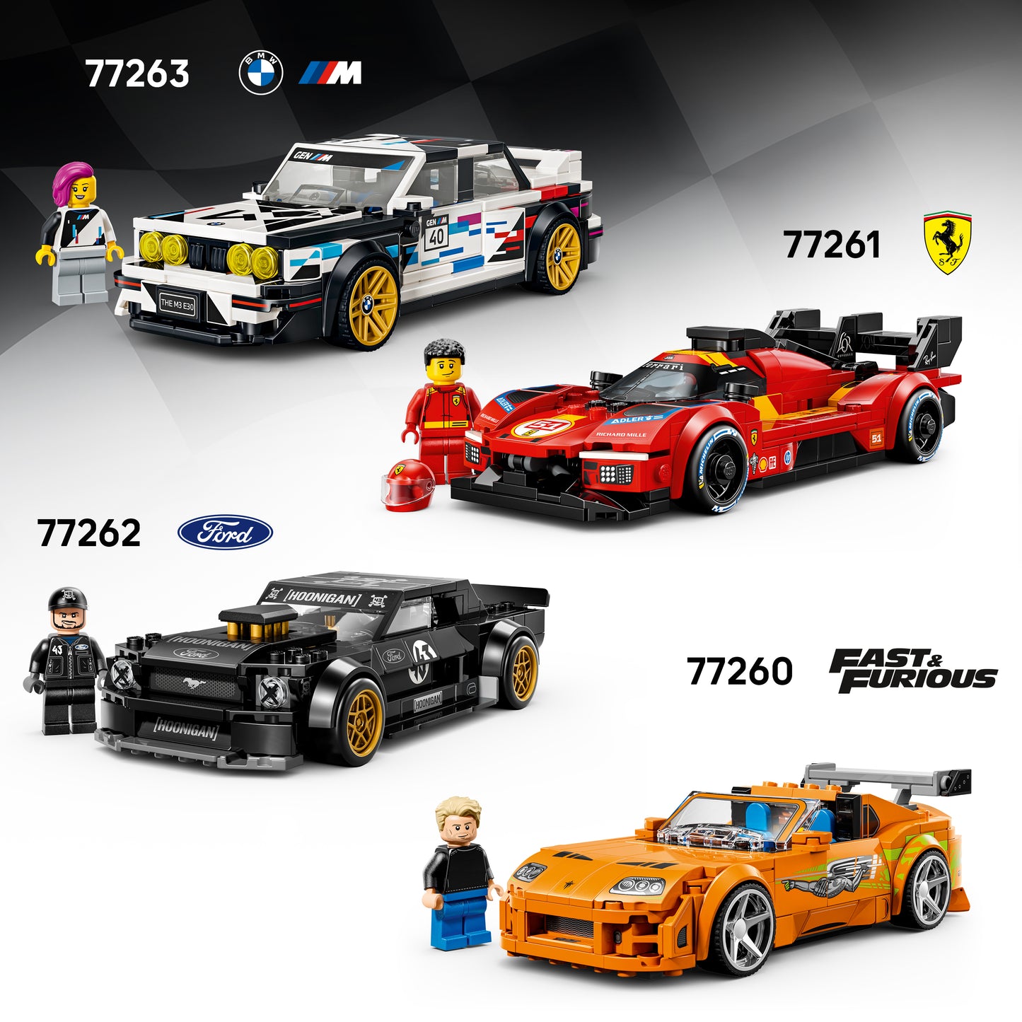 LEGO Speed Champions Jaguar Project 7 en Land Rover Defender - Auto Speelgoed voor Kinderen vanaf 10 Jaar met 2 Auto's en 2 Minifiguren - Kinderkamer Decoratie - Cadeau voor Jongens en Meisjes - 77264
