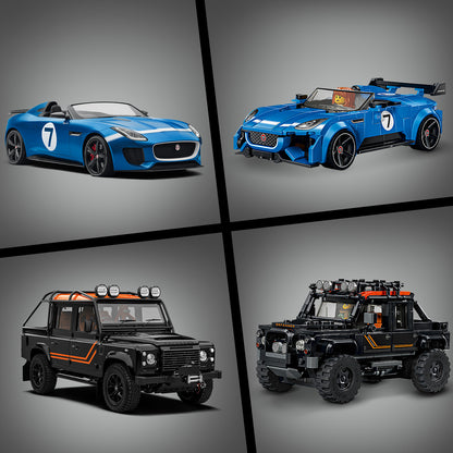 LEGO Speed Champions Jaguar Project 7 en Land Rover Defender - Auto Speelgoed voor Kinderen vanaf 10 Jaar met 2 Auto's en 2 Minifiguren - Kinderkamer Decoratie - Cadeau voor Jongens en Meisjes - 77264