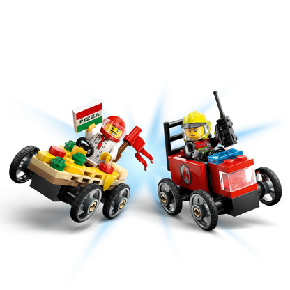 LEGO Race Car Package: Pizza Van vs Fire Truck 60458 City