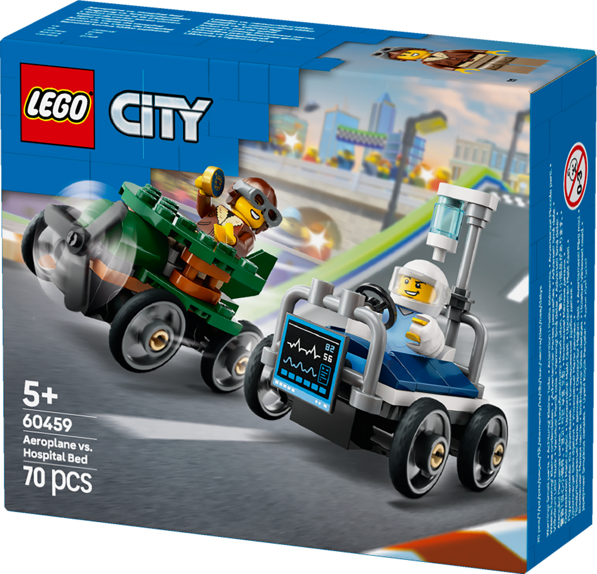 LEGO Race Car Pack: Plane vs Hospital Bed 60459 City