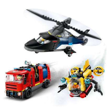 LEGO Helicopter, Fire Truck and Submarine 60462 City