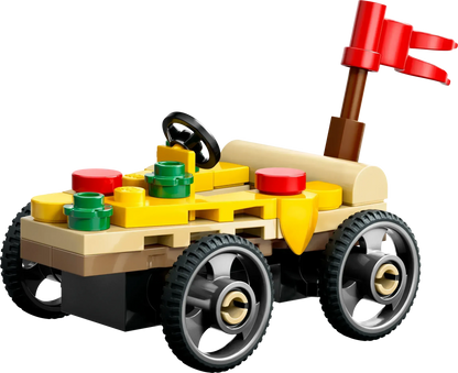 LEGO Raceauto pakket: pizzabestelwagen vs Brandweerwagen 60458 City