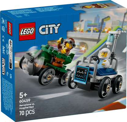 LEGO Raceauto pakket: vliegtuig vs ziekenhuisbed 60459 City