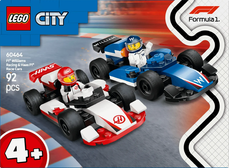LEGO F1 Williams Racing & Haas Formule 1 auto's 60464 City