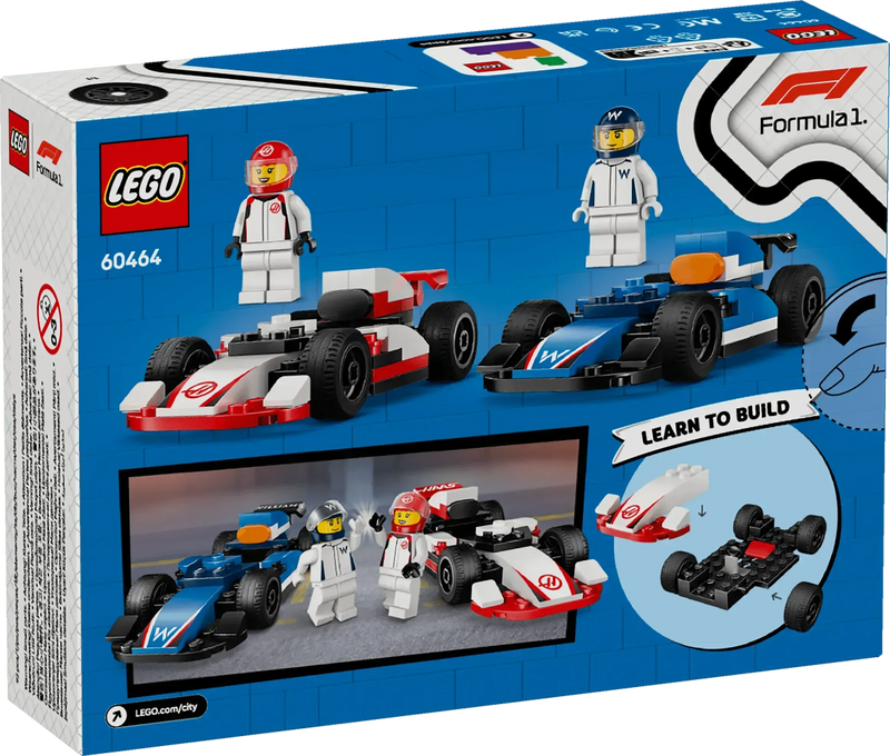 LEGO F1 Williams Racing & Haas Formule 1 auto's 60464 City