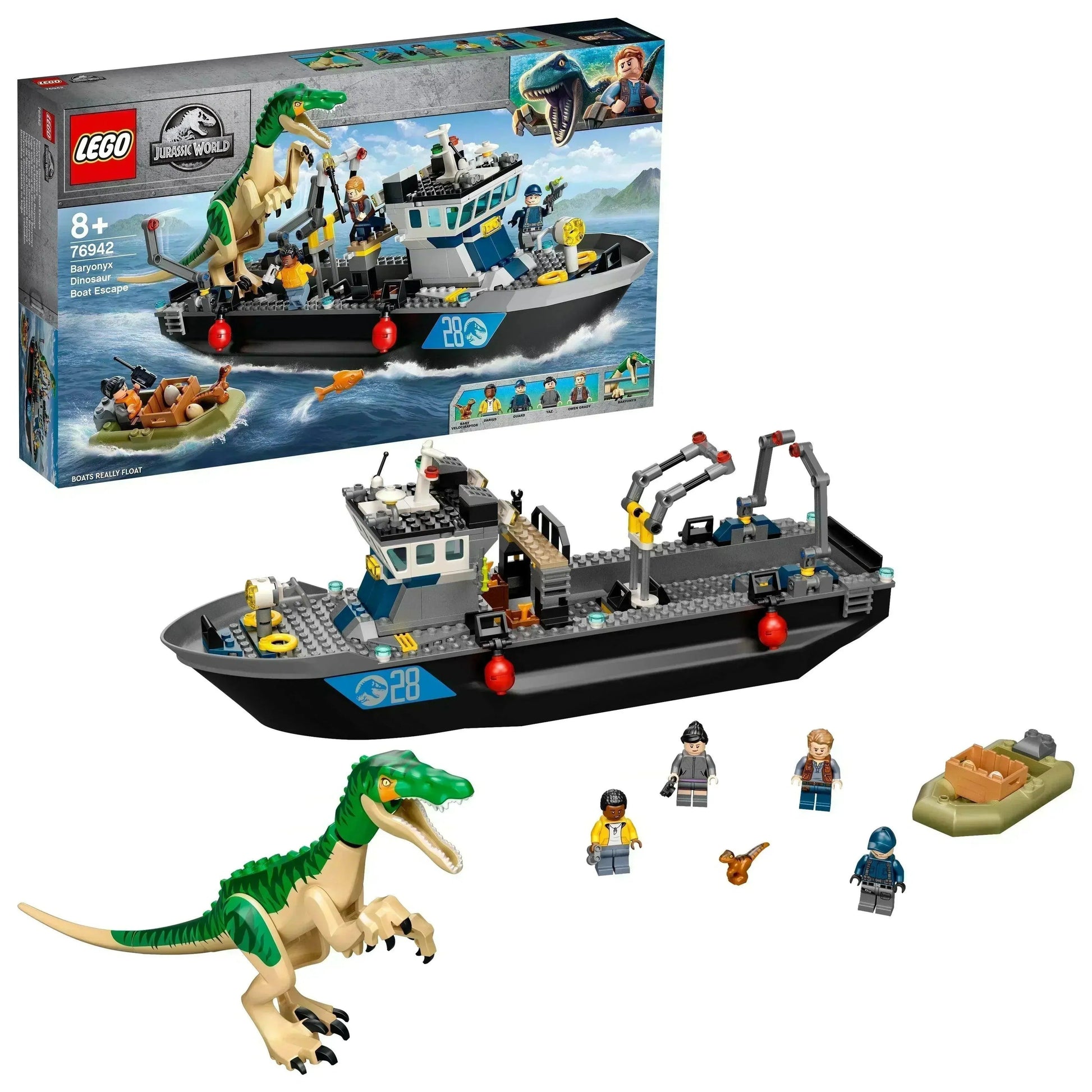 LEGO World Bootontsnapping van dinosaurus Baryonyx 76942 Jurassic World LEGO JURASSIC WORLD @ 2TTOYS | Official LEGO shop😊🥰 LEGO €. 99.99